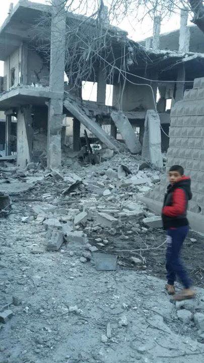 A sample of images showing general destruction in Tabaqah, following a confirmed Coalition airstrike in the vicinity, 21st March 2017. See CS602 and CS604 for more details. (via RBSS)
