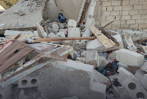 1 of 2: Syria TV published "pictures of the house that was targeted by the American forces at dawn today" on February 3rd 2022 (Image via Facebook)