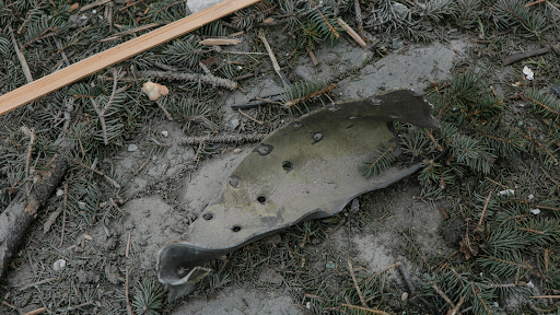 Damage caused by the attack on the Kharkiv Regional State Administration on March 1, 2022. (Image posted by Suspilne Kharkiv via Telegram)