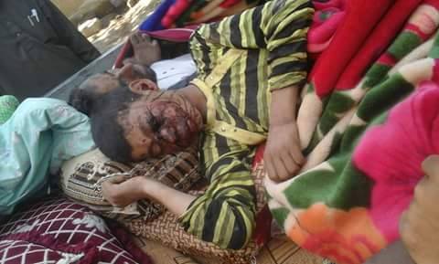 A series of stills from a video published by ISIS-affiliated media showing very graphic imagery of the dead a large proportion of them children. The video itself has been removed from youtube. [Via: SN4HR report published on May 6th 2015]