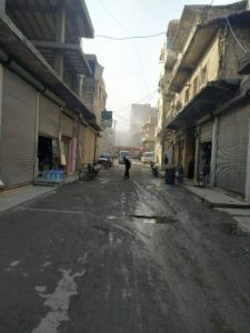 Jesr Press reported from destruction after a missile hit Al-Bab on February 2nd 2022 (Jesr Press)