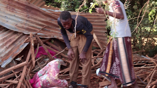 Damage caused by alleged Kenyan airstrikes on Jilib on August 15, 2023. (Image posted by @xuquuqda1)
