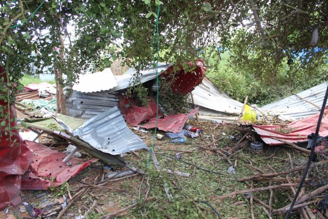 Damaged building after US strike on Kunya Barrow on May 17th, 2020 (via Somali Memo)