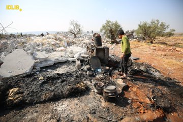 Photos of the al-Baghdadi location targeted by US forces on 26/27 October 2019. (via Idlib Plus)