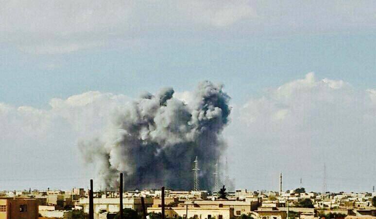 A sample of images showing general destruction in Tabaqah, following a confirmed Coalition airstrike in the vicinity, 21st March 2017. See CS602 and CS604 for more details. (via Sharqiya voice)