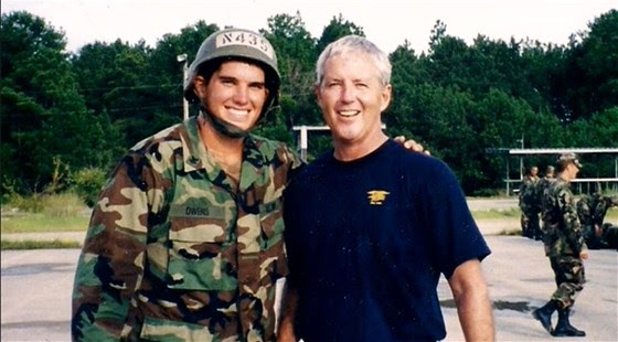 "Ryan Owens, left, with his father Bill Owens." (NBC, October 1st 2017)