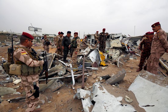 Aftermath of an American airstrike on Karabala international airport project on March 13th, 2020 (via youm7)