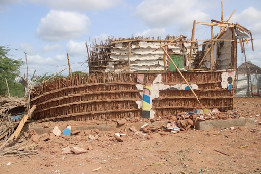 Damaged homes in Saakow district caused by airstrikes on June 16/17, 2023. (Image posted by @BaidoaU)