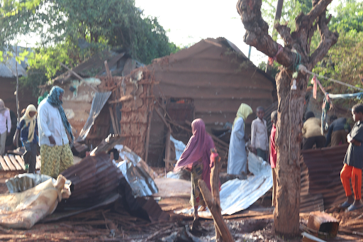 Damage caused by alleged Kenyan airstrikes on Jilib on August 15, 2023. (Image posted by @xuquuqda1)