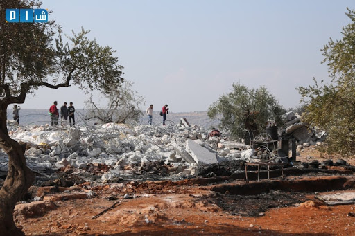 Photos of the location where ISIS leader Abu Bakr Al-Baghdadi was successfully targeted by US forces in Barisha/Idlib on 26-27 October 2019 (Via Shaam Network)