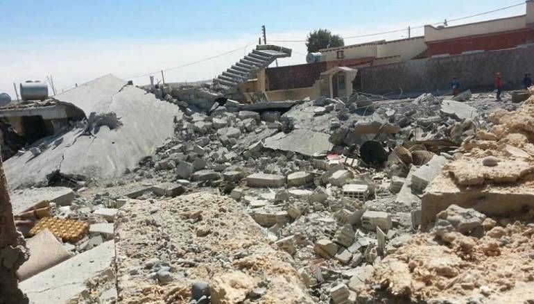 The aftermath of an alleged Coalition strike on Al Ananuls, March 19th (via RBSS)