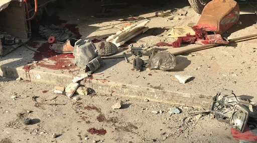 Destruction after at least one missile hit Al-Bab on February 2nd 2022 (@YusufAd76532779 / Twitter)