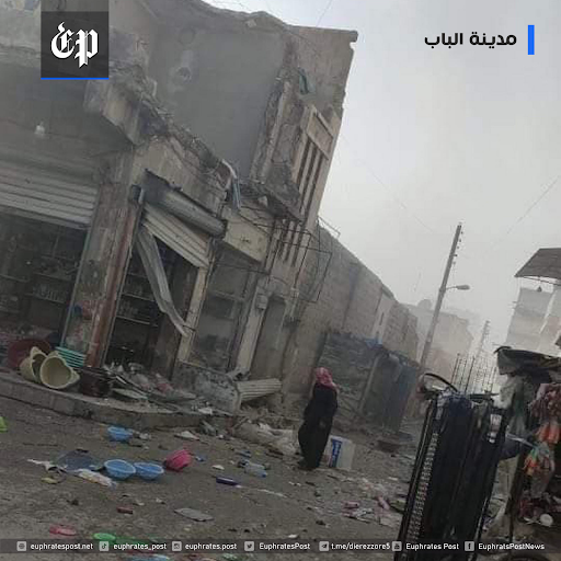 Euphrates Post reported from the destruction after missiles hit Al-Bab on February 2nd 2022.