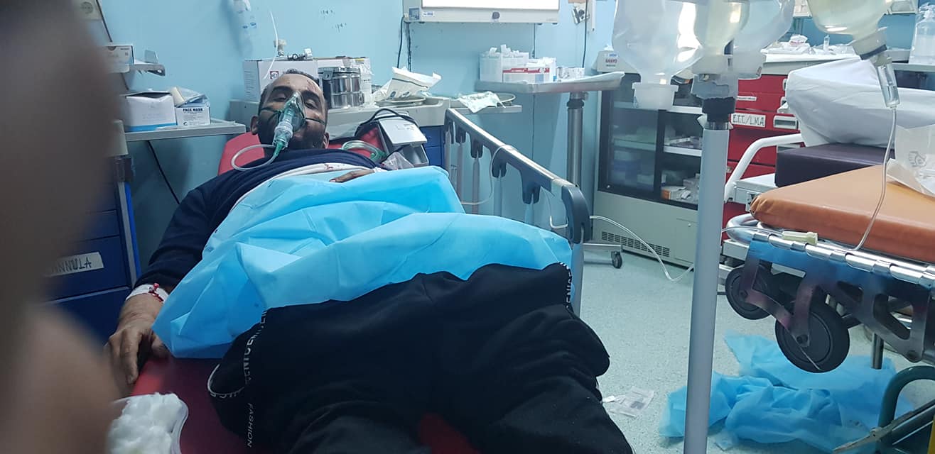 Victim being treated after shelling on Tripoli on February 4th, 2020 (via Tk Yahroug Kl shy)