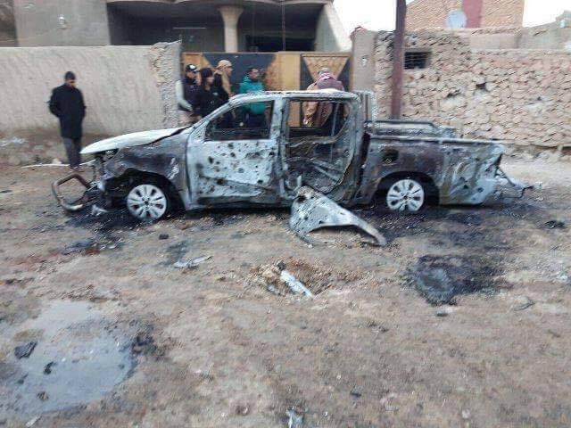 Images shared by Naynawa Alghad in the aftermath of a US led coalition airstrike on a gathering of local security forces in al-Baghdadi, Al Anbar, Iraq on January 27th, 2018.