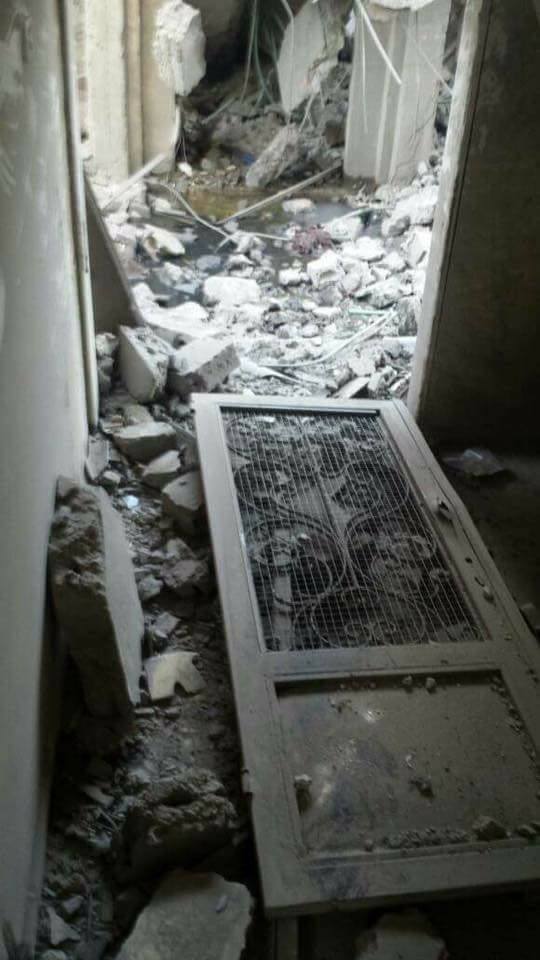 The extent of damage to civilian homes in the aftermath of the Coalition airstrike on Al Mayadin, Deir Ezzor, 26th June 2017. (via Euphrates Post)