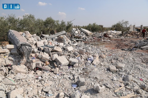Photos of the location where ISIS leader Abu Bakr Al-Baghdadi was successfully targeted by US forces in Barisha/Idlib on 26-27 October 2019 (Via Shaam Network)