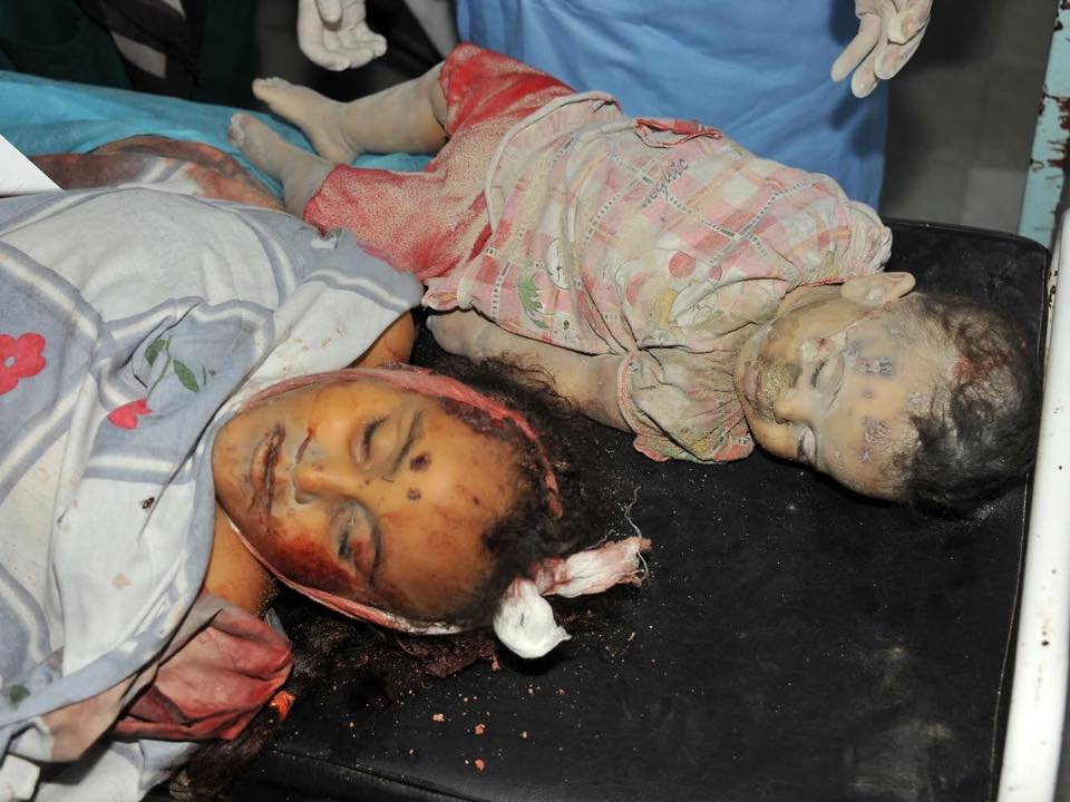 Amina and Aimra Essam Jomaa, allegedly killed by a NATO airstrike on Surman on June 20th, 2011 (via Alkhaldoon)