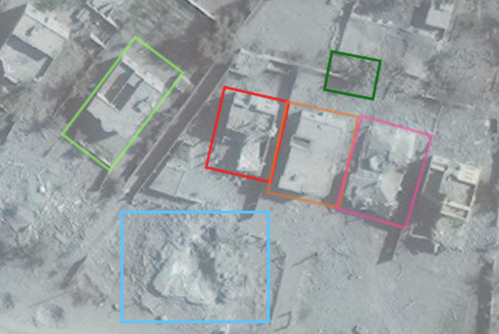 Location of the attack after the bombing on the hospital. (via Bellingcat).