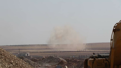 Shelling on Ain Issa, Tal Abyad district in Raqqa allegedly by Turkey or its Syrian militants on October 16th, 2020. (via ANHA).