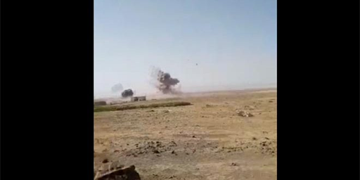 Image of alleged US coalition strikes on a home in Kharbet Al Janous on July 21, 2021. (Image posted by Syrian Arab News Agency)
