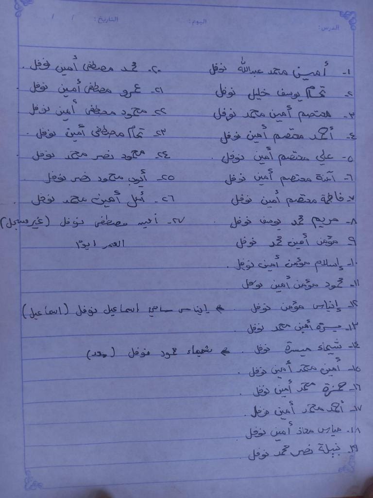 Source: Intisar Nofal facebook