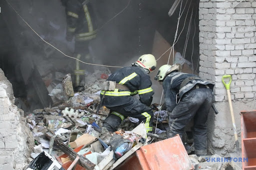 Aftermath of alleged Russian shelling of Kharkiv administration building on March 1, 2022. (Image Ukrinform
