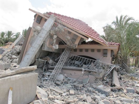 An image of the Hamedi family home after a NATO strike (Human Rights Watch)