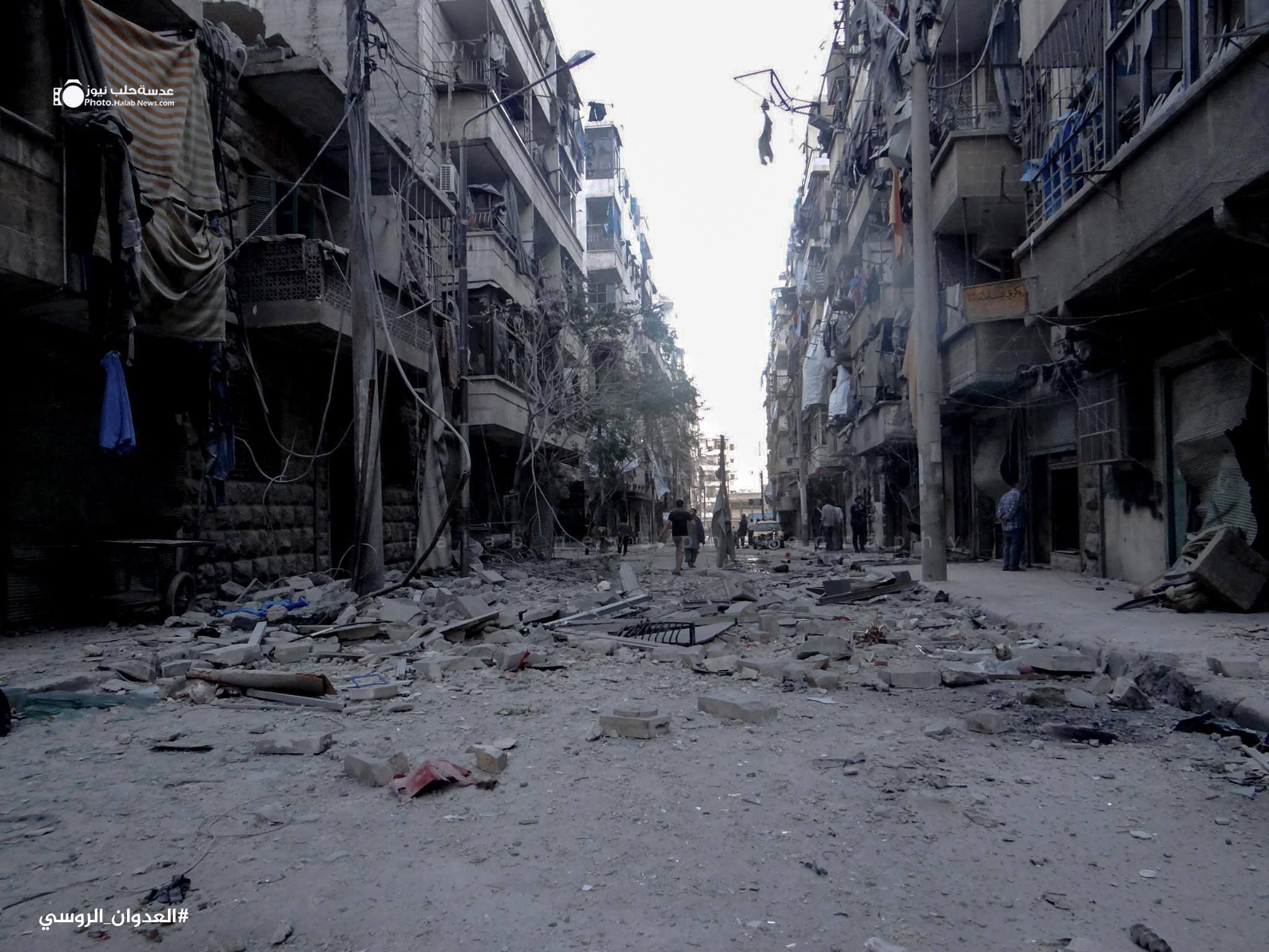 Bustan el-Qasr, following an alleged Russian airstrike on November 8th which killed 8 civilians (via Shaam News)