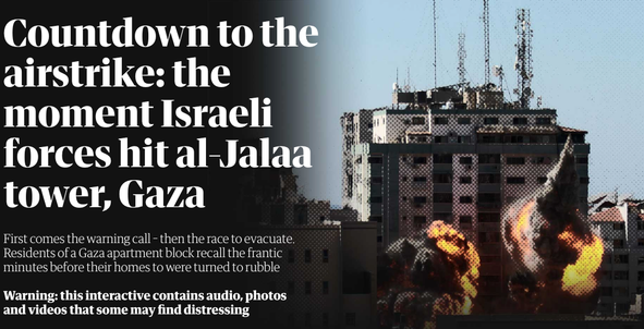 A screenshot of the story on The Guardian
