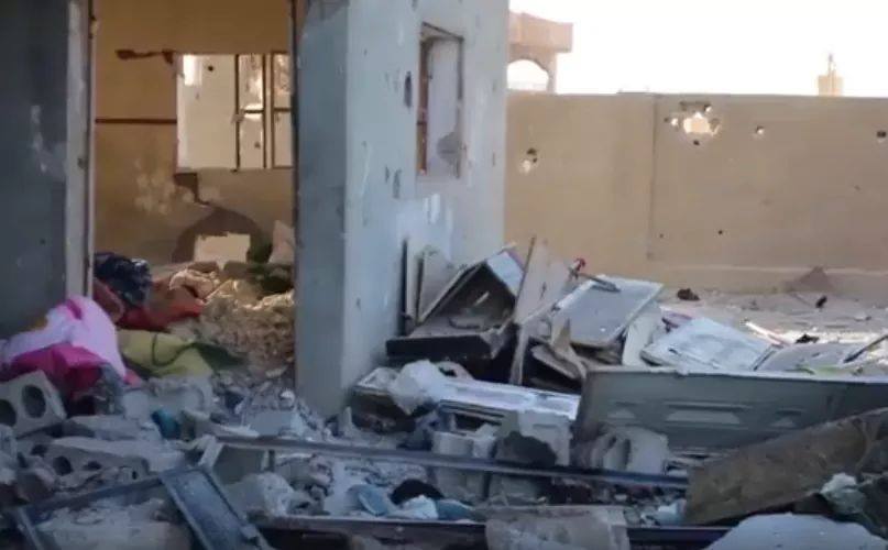 Destruction at al Bahra resulting from a reported Coalition strike on January 30th 2018 (via Euphrates Post)