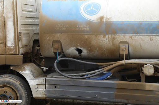 Image showing the damage caused to Karabala International Airport project which was still under construction when attacked by the US in an airstrike on March 13th, 2020 (via imamhussain)