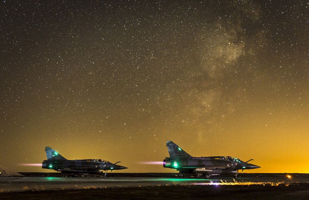 Mirage 2000D taxiing before take-off. Image courtesy of État Major des Armées/DICOD