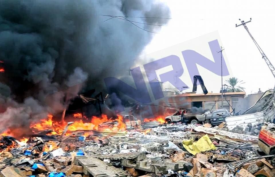 Aftermath of Canadian strike at Mosul November 19th which reportedly killed 10 civilians (via Nineveh Reporters Network)