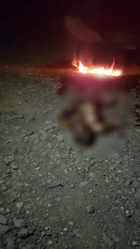 An alleged Turkish strike on a vehicle of 5 civilians in Qurunful village in Syria on Nov 20th, 2019 (via ANHA)