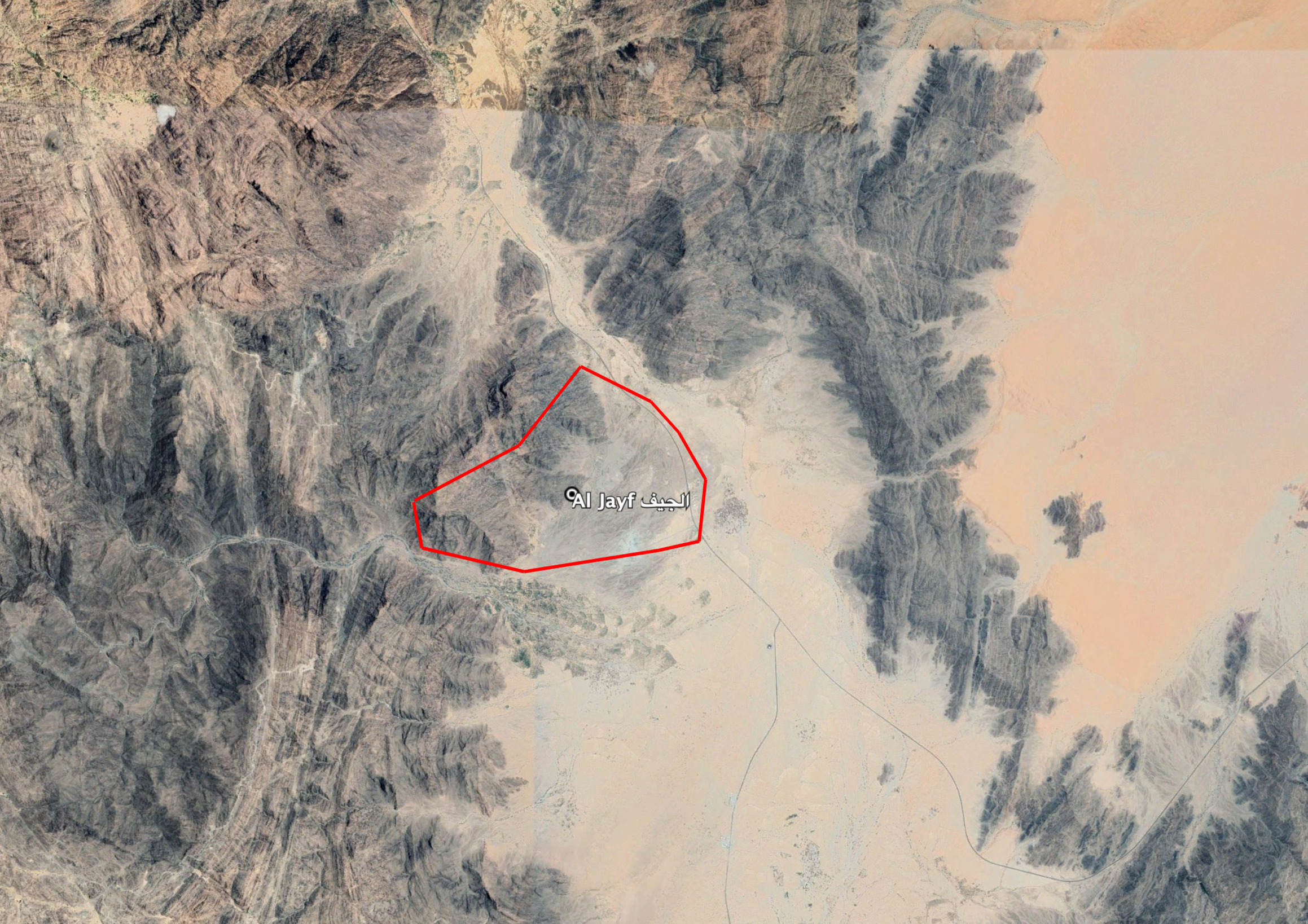 Reports of the incident mention a vehicle being struck within the Al Jayf (الجيف) area.