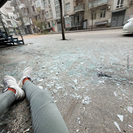 Damage caused by alleged Russian shelling of Kharkiv on April 17, 2022. (Image posted by XC_Kharkiv via Telegram)