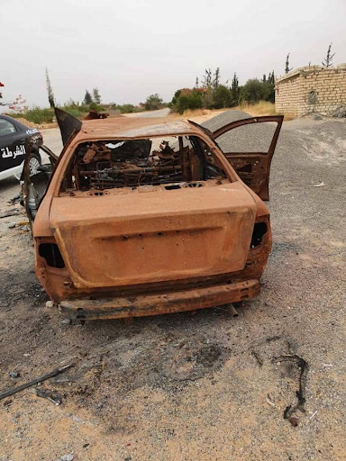 The vehicle were human remains of a civilian were found in Al Sa’idiya in Tripoli on June 10th, 2020 (via Libya Al Ahrar).