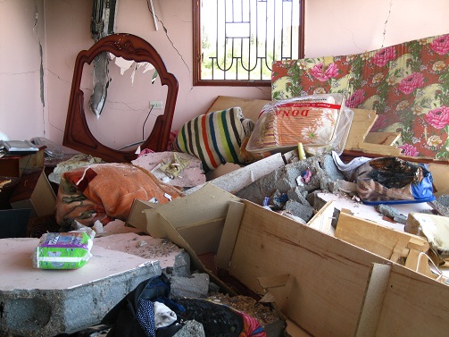 House allegedly destroyed by NATO airstrikes on Majer on August 8th, 2011 (via Global Research)