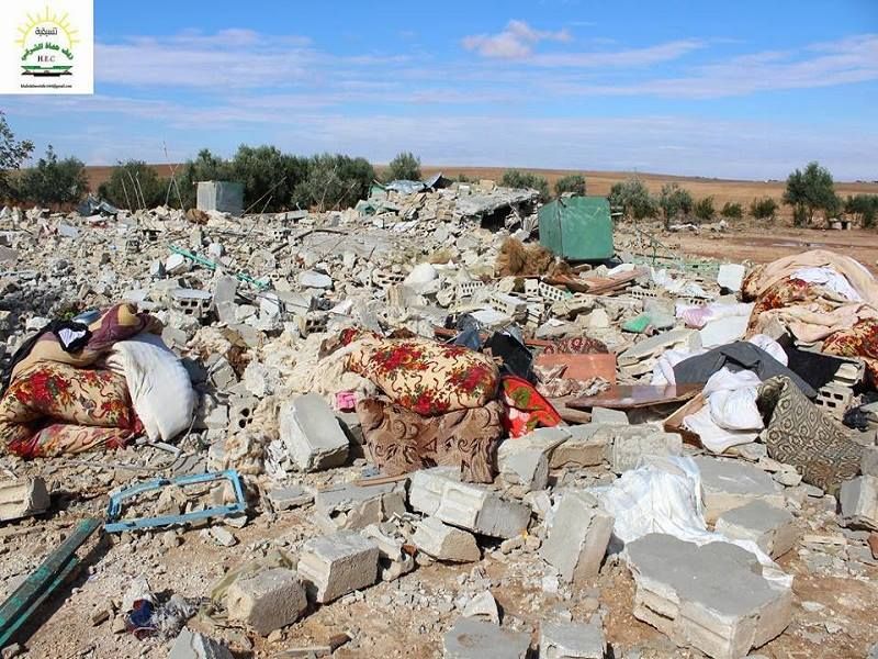 Aftermath of alleged Russian strike on November 1st 2015, which reportedly killed two children (via SNN)