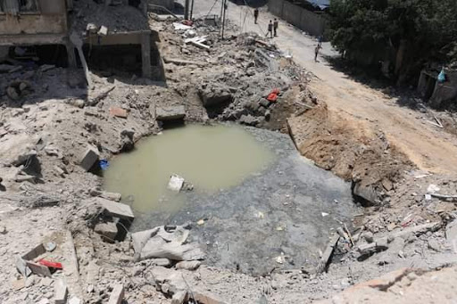 Damage to citizen's homes in Beit Hanoun from strikes on May 20th, 2021. (Image posted by @SafaPs)