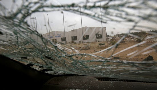 Aftermath of an American airstrike on Karabala international airport project on March 13th, 2020 (via youm7)