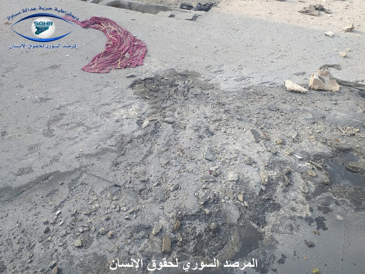 Aftermath of alleged Turkish shelling on residential areas in Ain Issa, Raqqa on Nov 28th, 2020. (via SOHR)