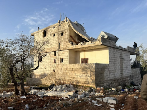 A US forces raid on a house overnight on February 3rd caused significant destruction and at least eleven civilian were killed by the first reports (Image via Ahmad Bakkar/ Facebook)
