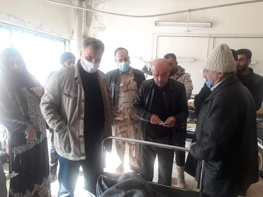A member of the Ba'ath party in Idlib paid a visit to hospital where wounded civilians as a result of the Israeli airstrike were staying. (via Idlib, Salqin )