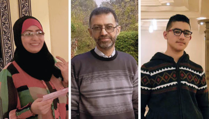 Personal photos of Bassim Razzo of his wife Mayada (left), brother Mohammed (center) and nephew Najib (right), who all died during a Dutch airstrike on their house on September 20th, 2015 (via Algemeen Dagblad).