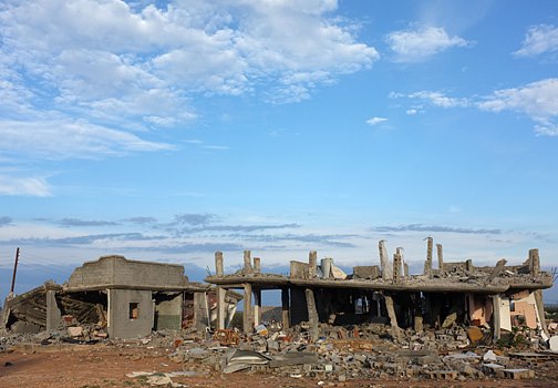 House allegedly destroyed by NATO airstrikes in Majer on August 8th, 2011 (via Zliten Majer Massacre)