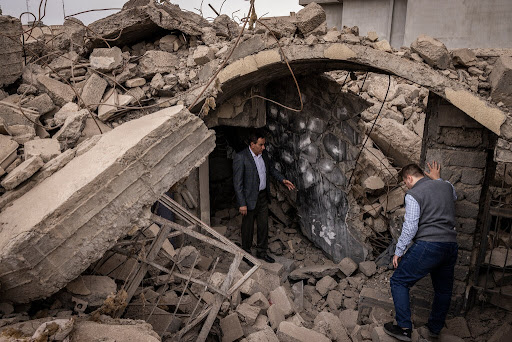 Rafi al-Iraqi, who lost three of his children in Coalition strikes on Mosul on January 6, 2017. (Image from New York Times)