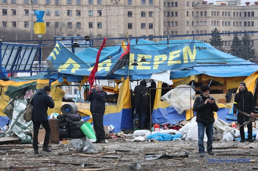 Aftermath of alleged Russian shelling of Kharkiv administration building on March 1, 2022. (Image Ukrinform