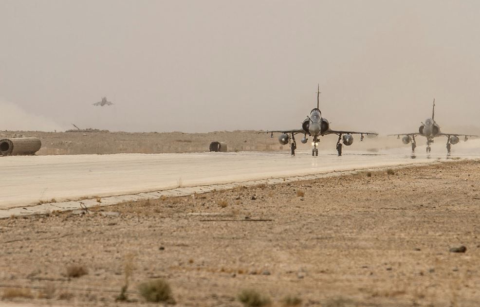 French combat aircraft in the Middle East, September 2015 (Ministère de la Défense)